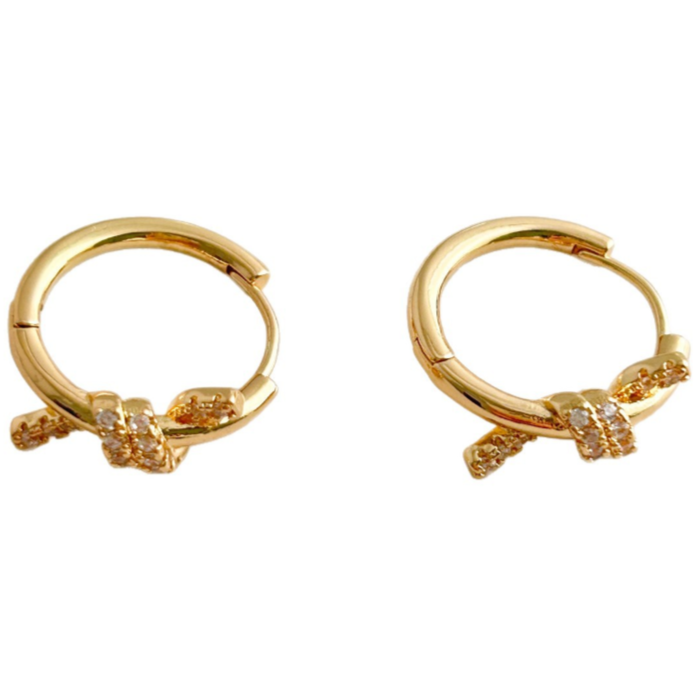 Knot twisting and wrapping hoop earrings